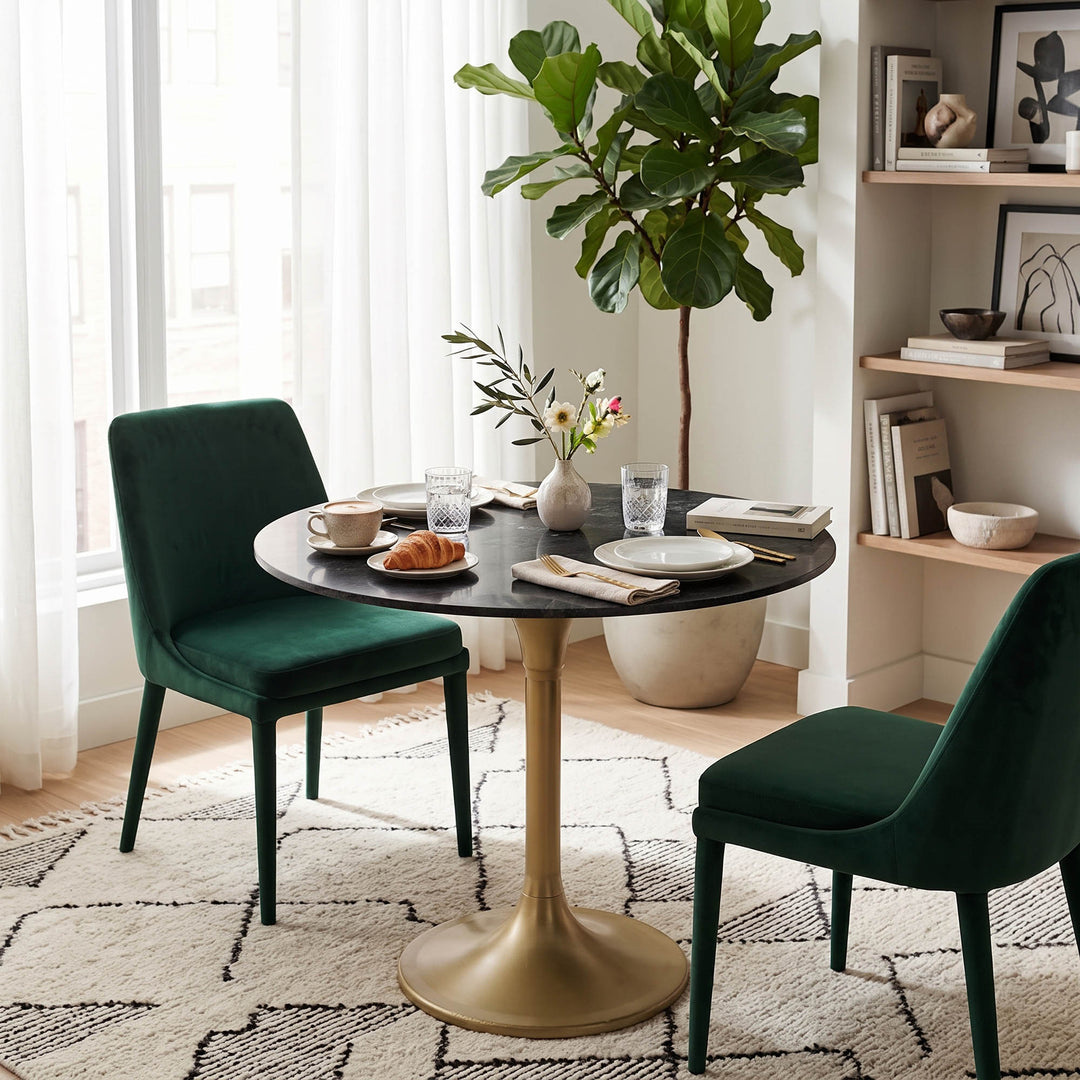 Pandora Bistro Table - Italian Black Marble