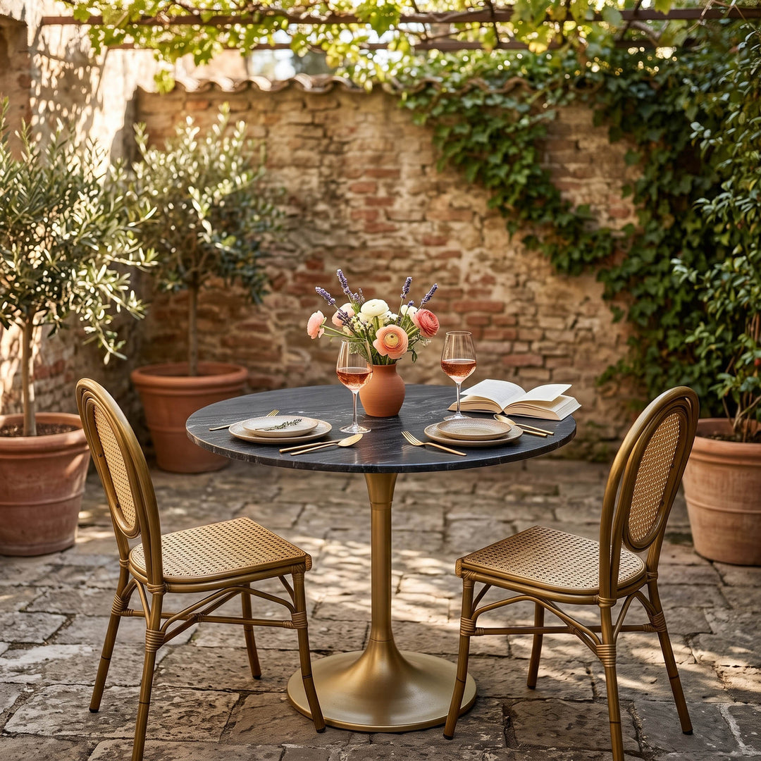 Pandora Bistro Table - Italian Black Marble