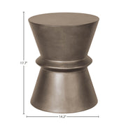 Concrete Hourglass Side Table - Bronze