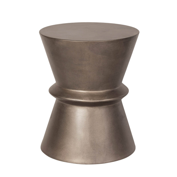 Concrete Hourglass Side Table - Bronze