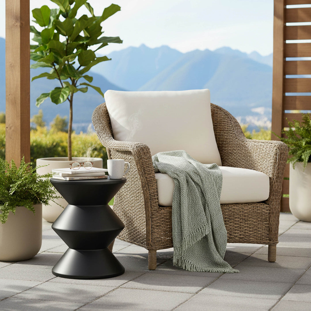 Concrete Inverted Side Table - Black