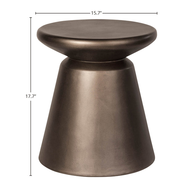 Concrete Mineral Side Table - Bronze