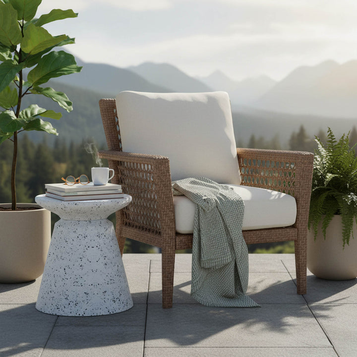Concrete Mineral Side Table - Terrazzo