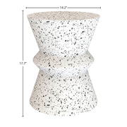 Concrete Hourglass Side Table - Terrazzo