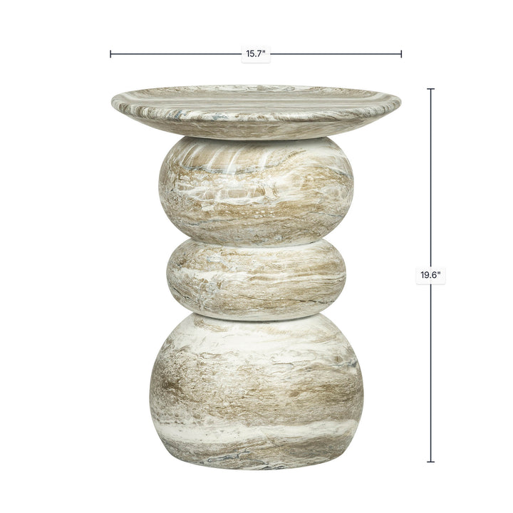 Temple Side Table - Grey Mist