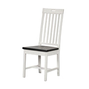 Irish Coast Slat Back Hand Hole Chair - Ink/Limestone