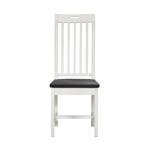 Irish Coast Slat Back Hand Hole Chair - Ink/Limestone