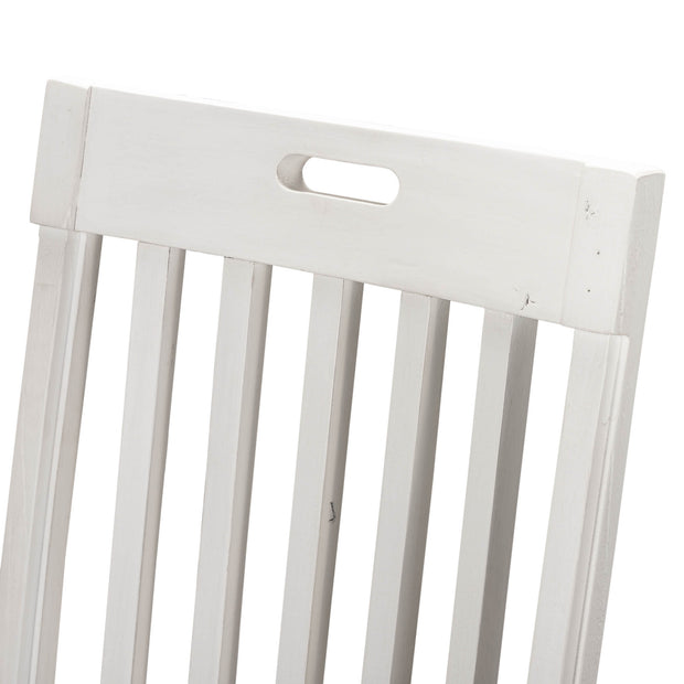 Irish Coast Slat Back Hand Hole Chair - Ink/Limestone