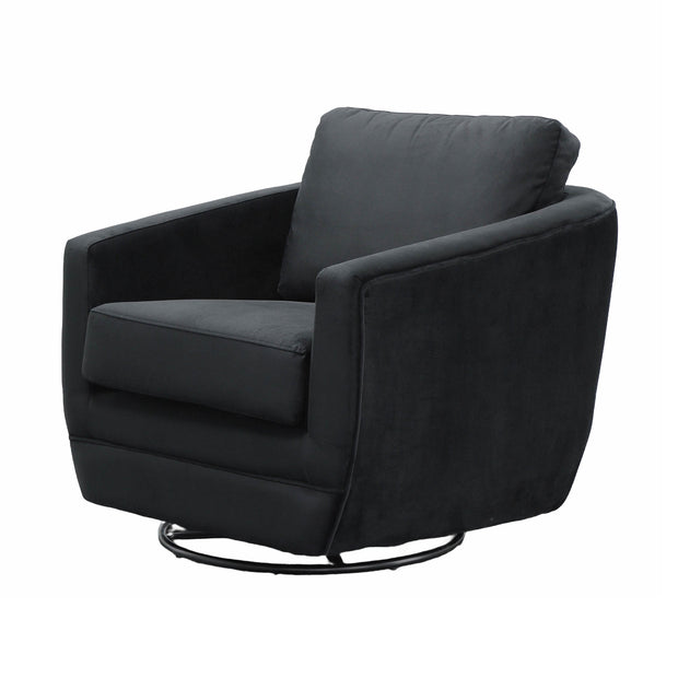 Baltimo Swivel Glider - Velvet Black