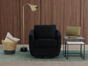 Baltimo Swivel Glider - Velvet Black