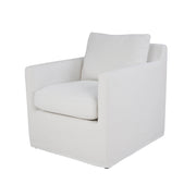 Heston Swivel Chair - White Linen