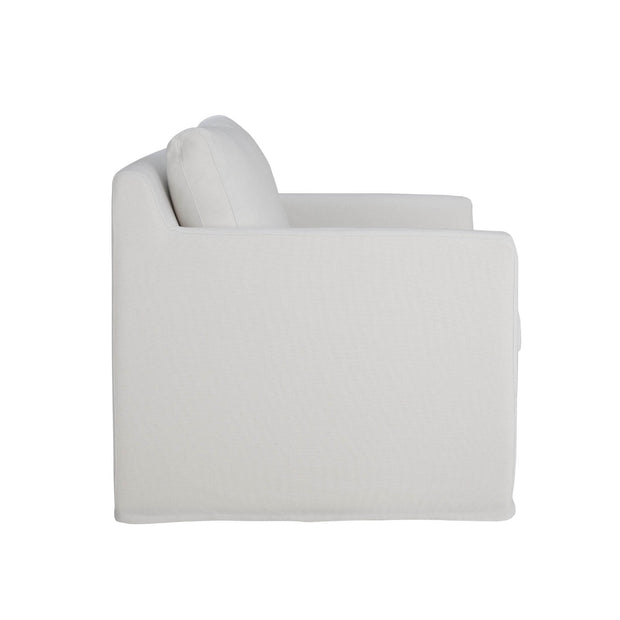 Heston Swivel Chair - White Linen