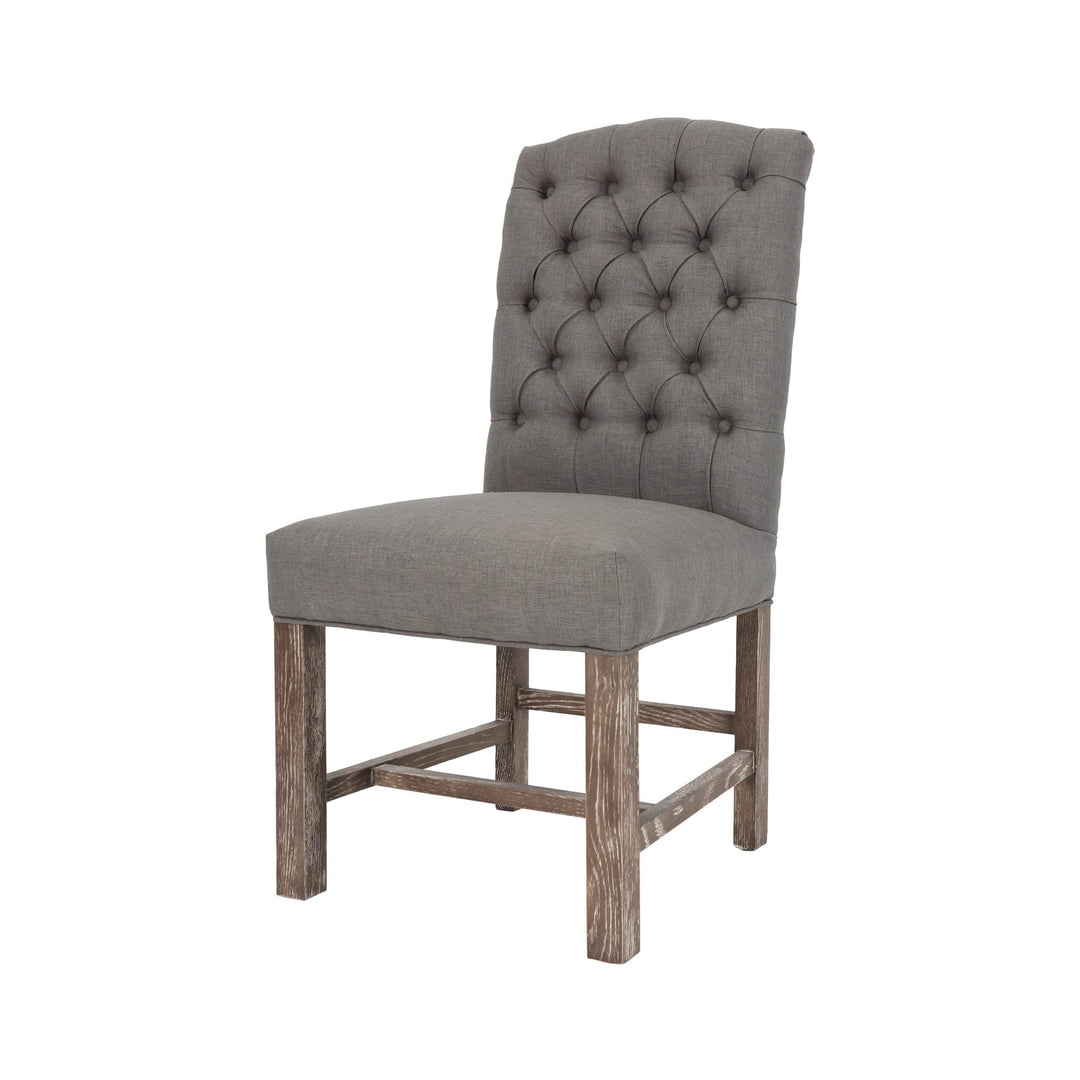 York Dining Chair - Charcoal Grey & Oak Legs